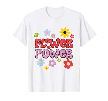 Amazon.com: Flower Power T-Shirt : Clothing, Shoes & Jewelry